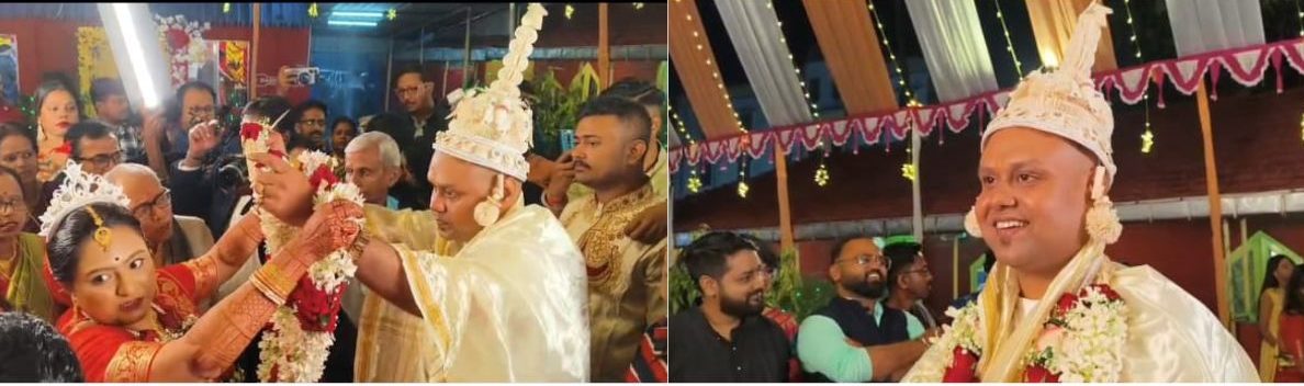 Happy marriage of the hero of Matha Mundan; Kaustab Bagchi at the wedding ceremony